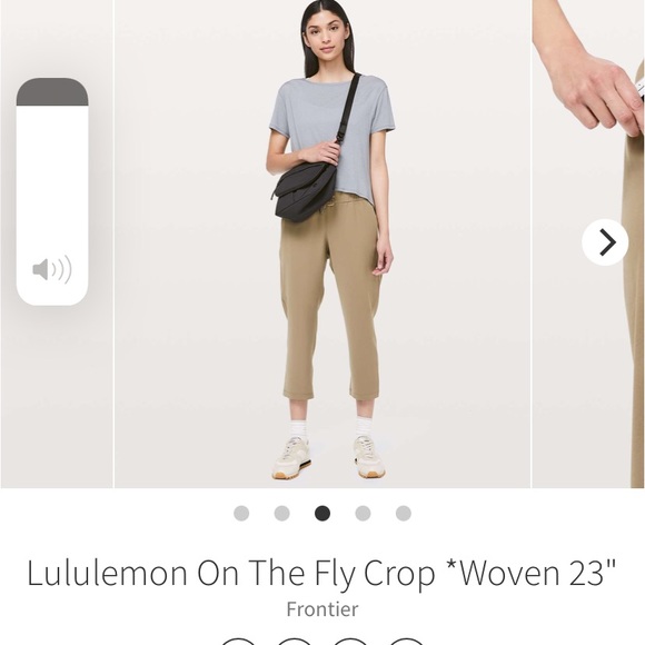 Lululemon On the Fly woven crop 23” size 4 - Picture 3 of 9